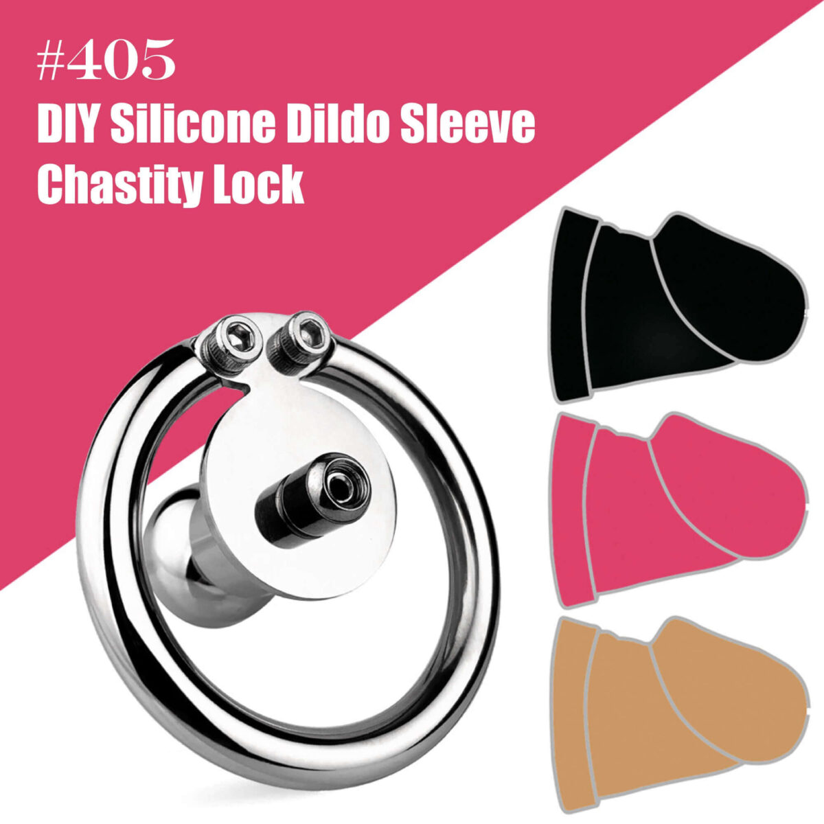 Negative #405 DIY Chastity Cage Silicone Dildo Sleeve