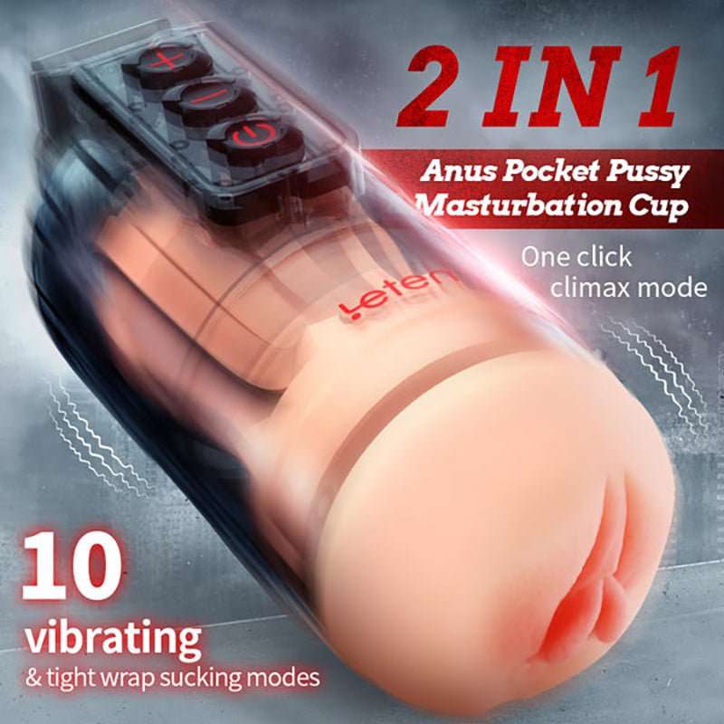 Leten Grenade 2 In 1 App Remote Control Fleshlight And Pocket Pussy