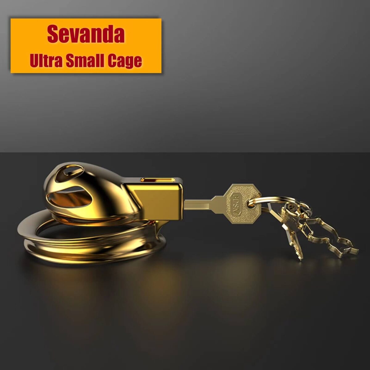 Sevanda Golden Chastity Cage Short