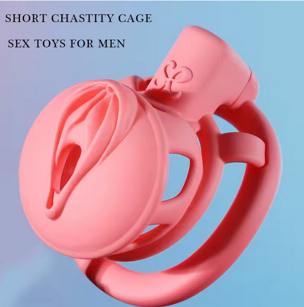 Lockink Pink Camouflage Chastity Cage